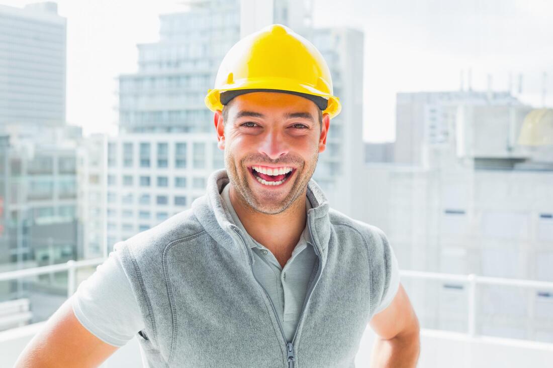 man with a hard hat