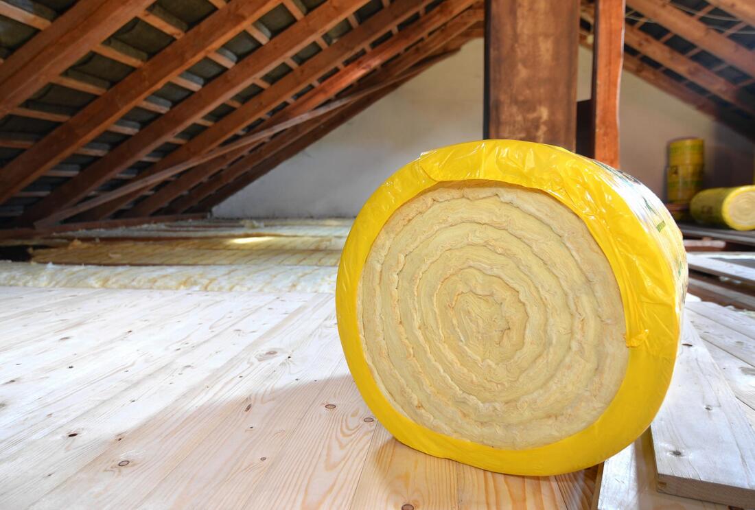 a foam insulation on the attic