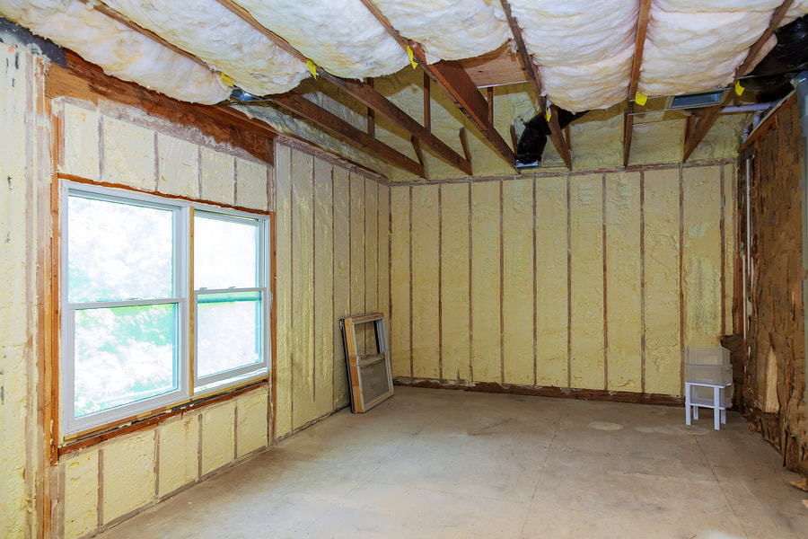 an insulation installed on a room